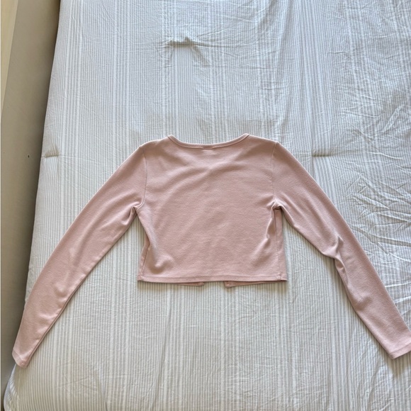 Sunday Best Aritzia Pink Cropped Cardigan - Picture 2 of 3